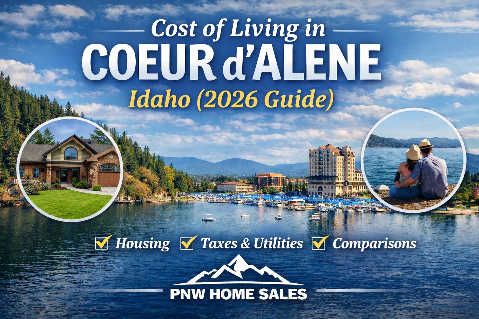 Cost of living in Coeur d’Alene Idaho 2026 guide covering housing costs, utilities, taxes, and lifestyle expenses