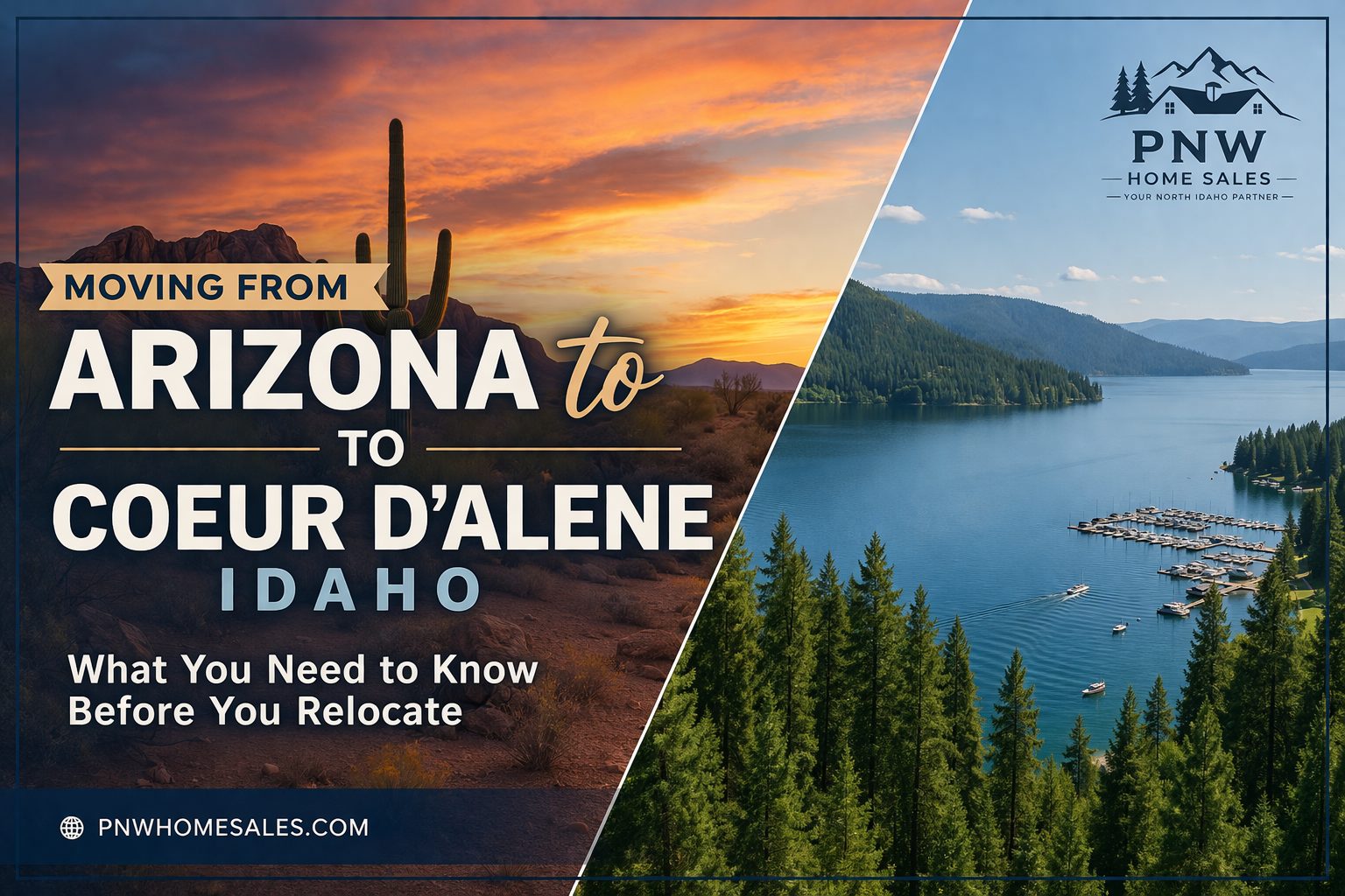Moving from Arizona to Coeur d’Alene Idaho relocation guide with housing, lifestyle, and North Idaho scenery