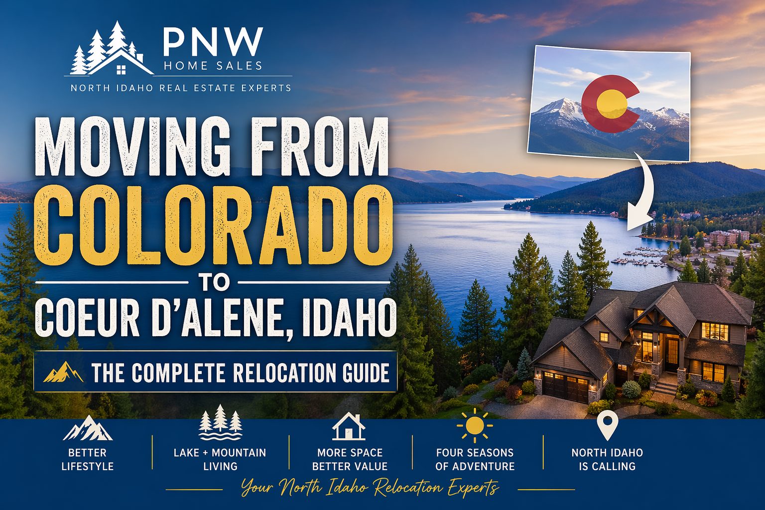Moving from Colorado to Coeur d’Alene Idaho relocation guide with housing, lifestyle, and North Idaho scenery
