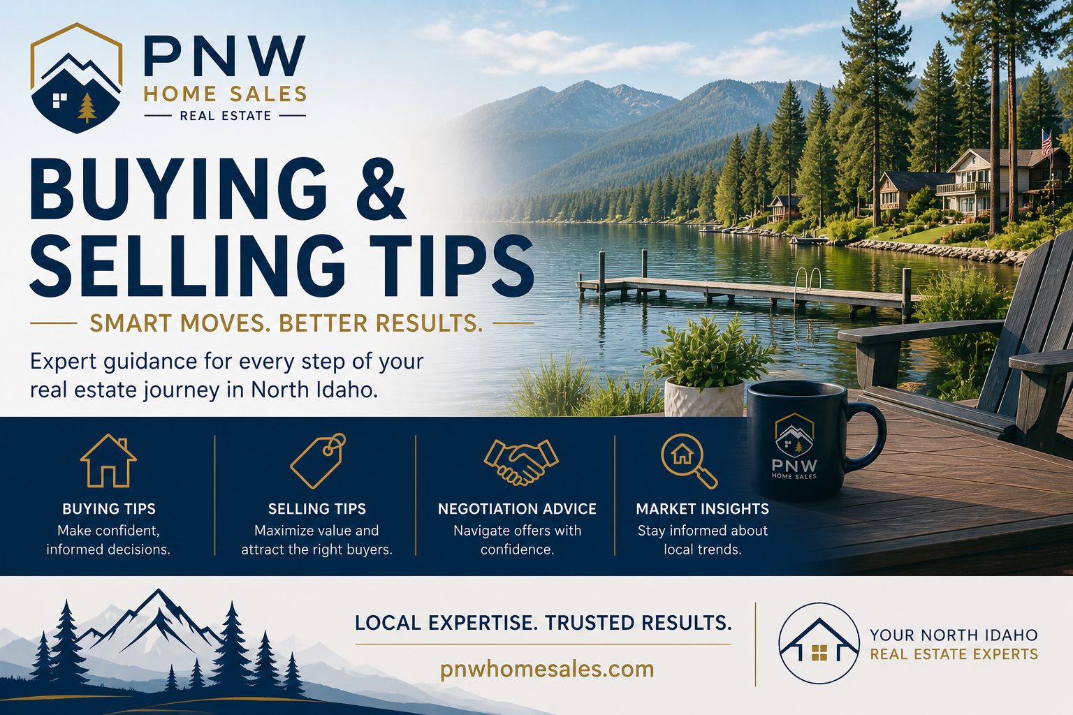 Buying and selling tips in Coeur d’Alene Idaho real estate guide covering market strategy, pricing, and local insights