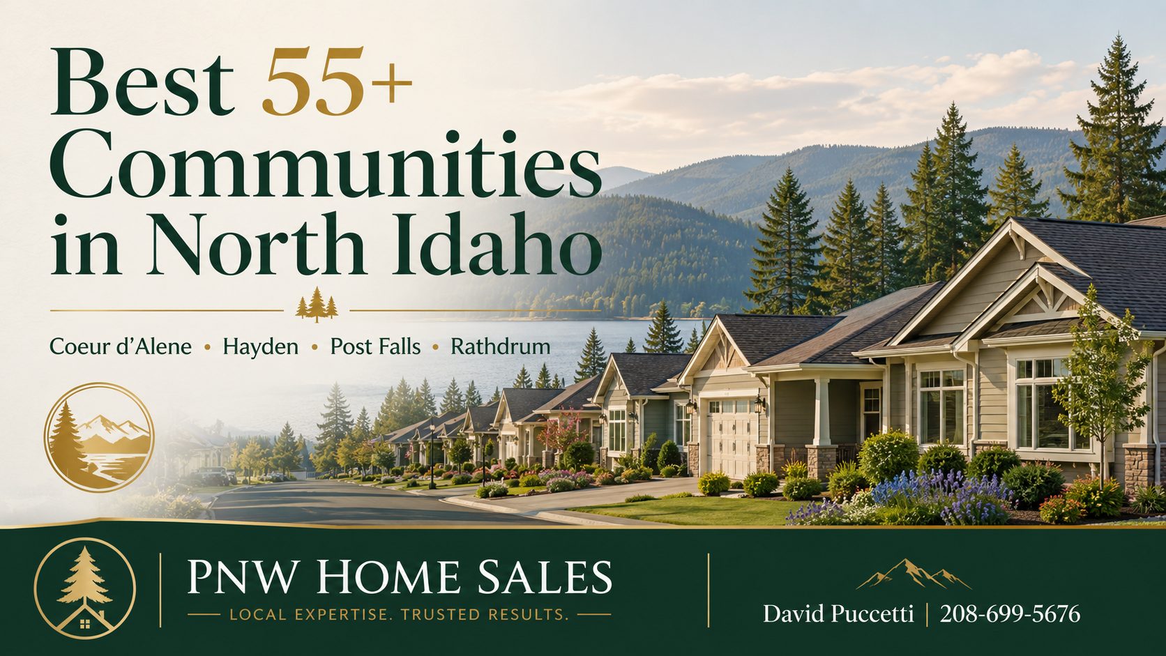 Best 55 plus communities in North Idaho featuring active adult neighborhoods, low-maintenance homes, and retirement living