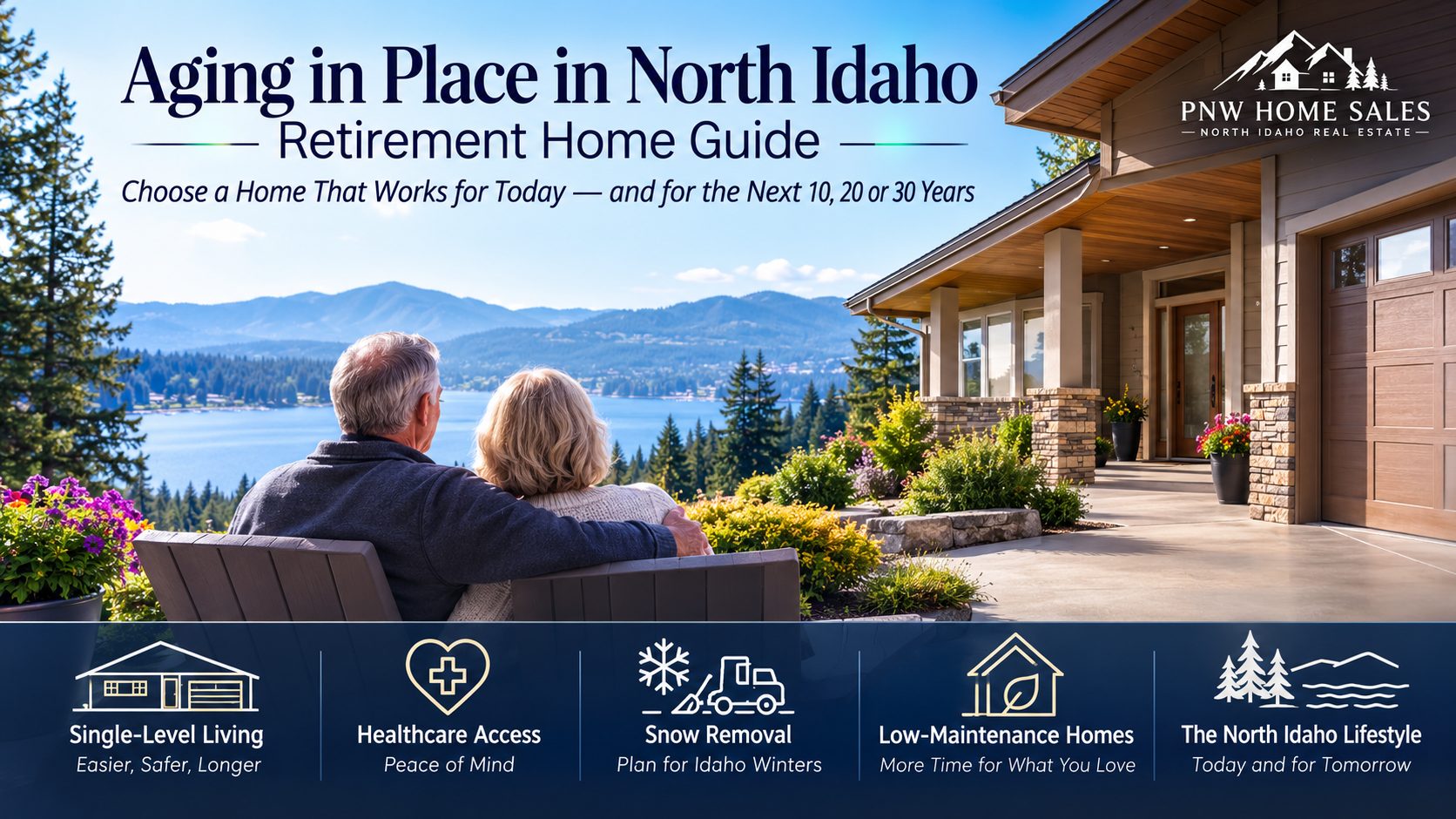 Aging in place in North Idaho retirement home guide covering accessible homes, single-level living, home features, and long-term housing considerations