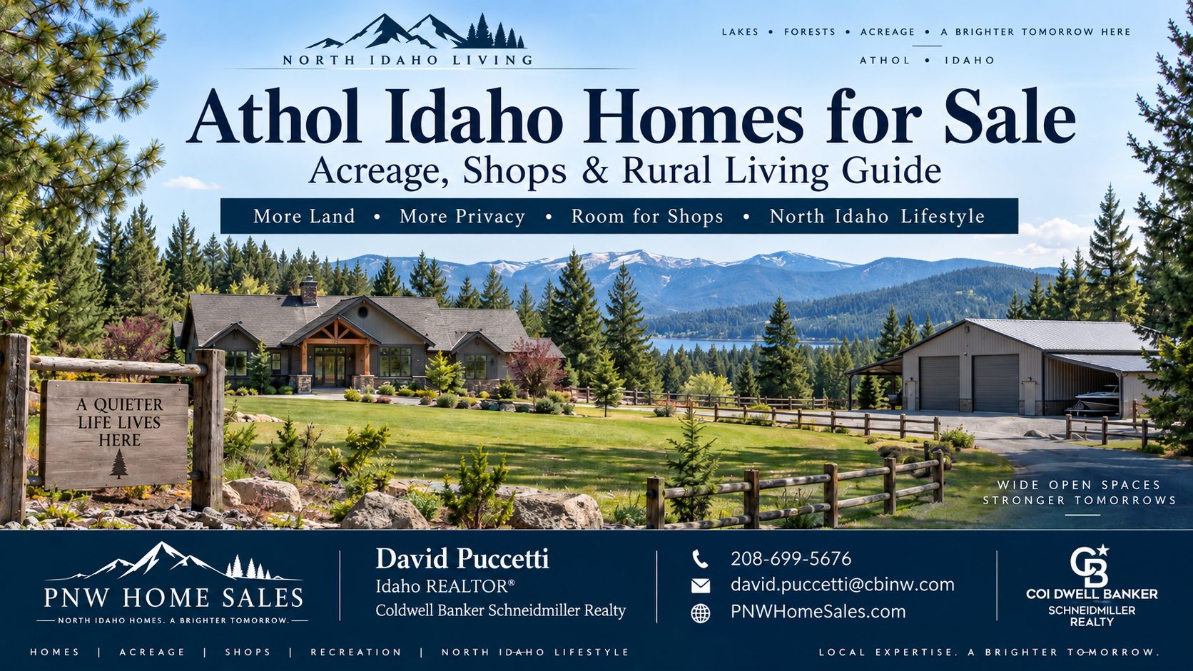 Athol Idaho homes for sale featuring acreage properties, homes with shops, rural living, and North Idaho real estate
