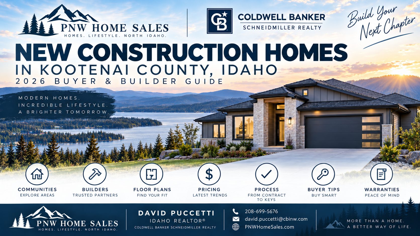 New construction homes in Kootenai County Idaho in 2026 including Coeur d’Alene, Post Falls, Hayden, Rathdrum, builders, communities, and home buying considerations