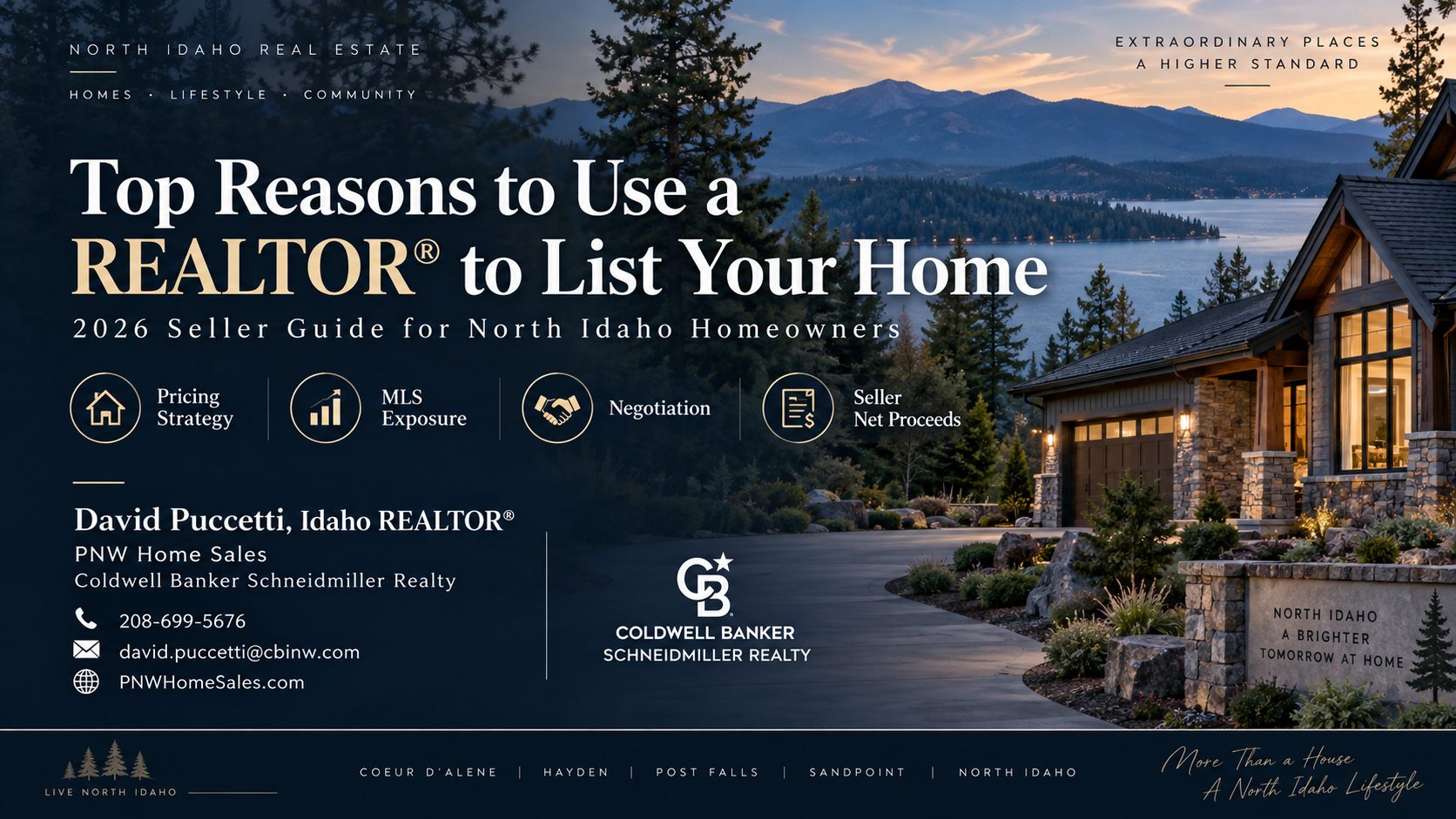 Top reasons to use a REALTOR® to list your home in North Idaho including pricing, marketing, negotiation, and local real estate expertise
